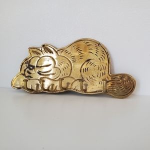 Retro Brass Garfield Keyholder